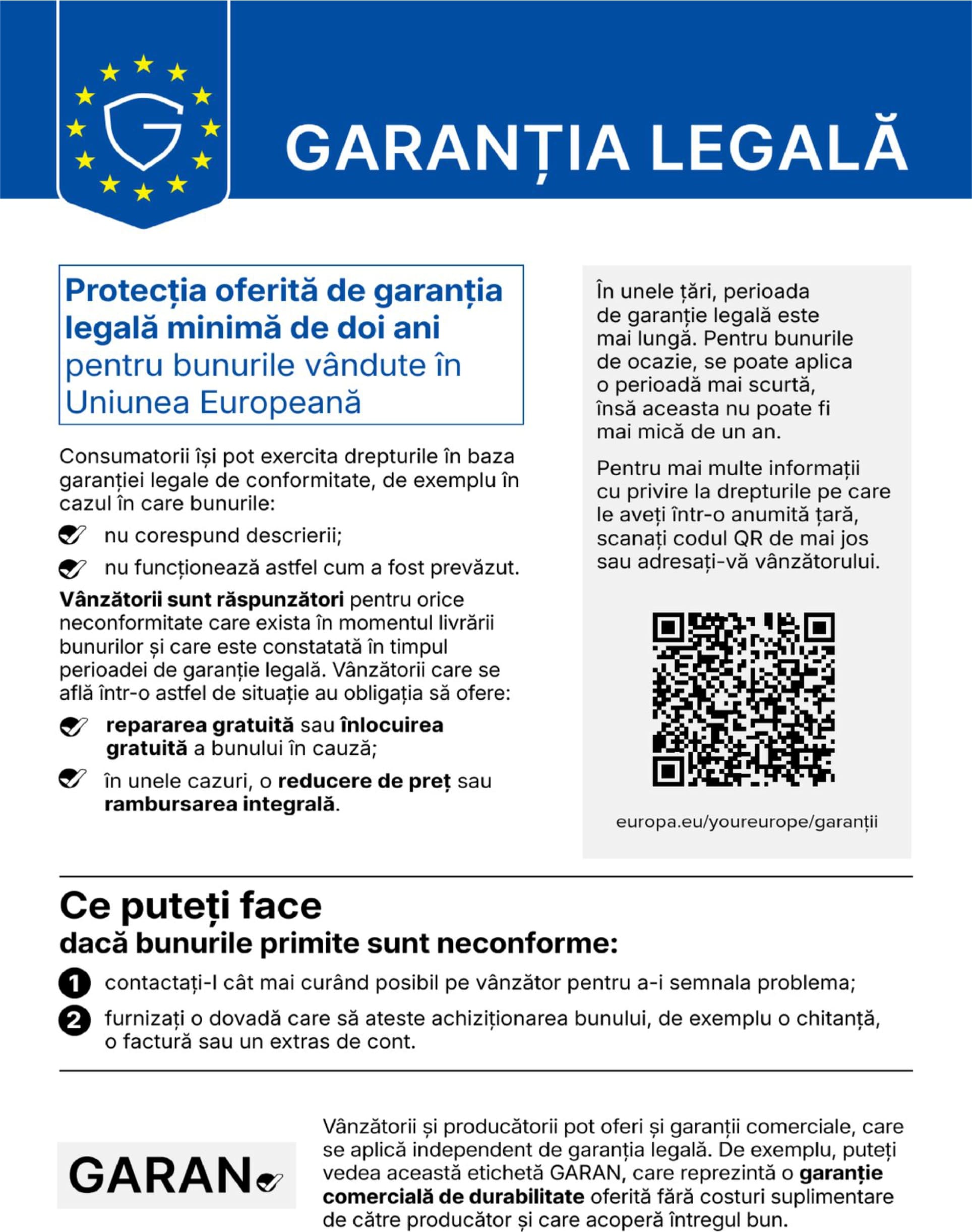 Garanția legală de conformitate