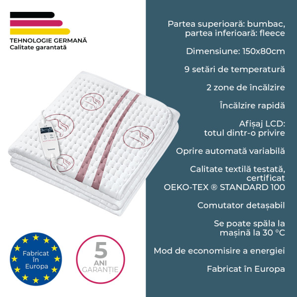 Beurer Beurer UB 91 Saltea electrică cu 2 zone -  33