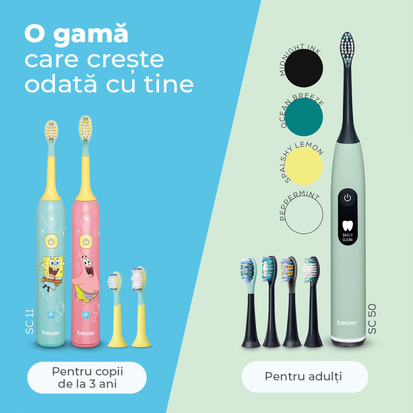 Beurer Periuta de dinti electrica sonica pentru copii, SC 11 Aqua Blue -  33