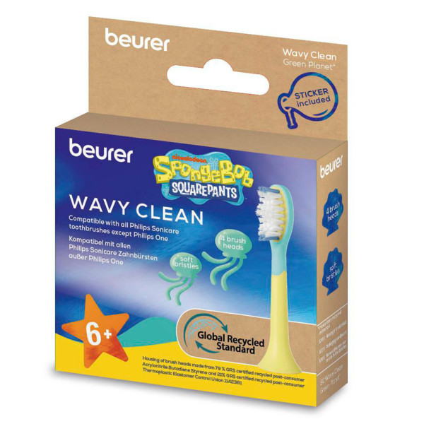 Beurer 4 x Capete periuta electrica sonica SC 11, Wavy Clean, peri extra-moi, 6 ani+ -  33